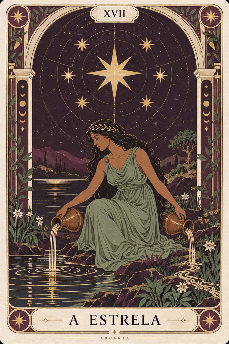 A Estrela, carta do tarô Arcanta